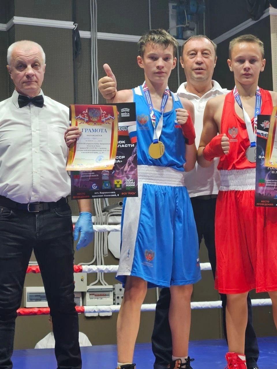 Юный боксер из Ждановки завоевал победу на чемпионате Запорожской области по боксу.