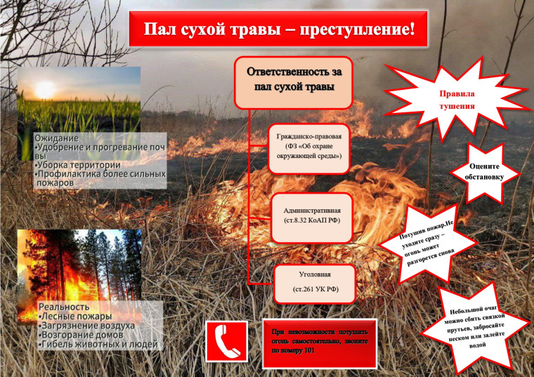 Пал сухой травы - преступление!. Пал сухой травы - преступление!.